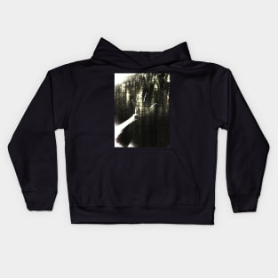 Digital collage, special processing. Reaching hand above water. Like pool. Very beautiful. Darker and contrast. Kids Hoodie